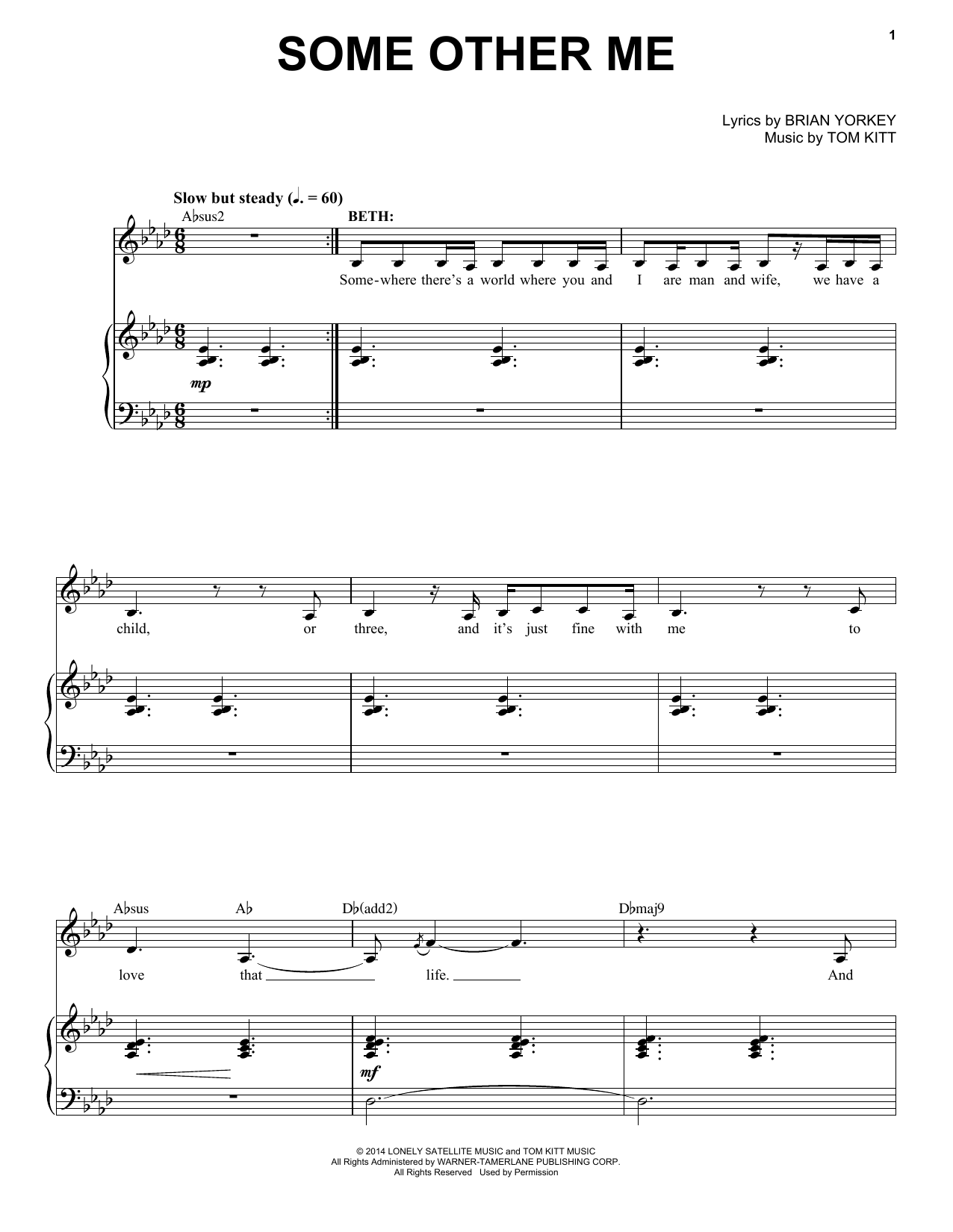 Anthony Rapp & Idina Menzel Some Other Me (from If/Then: A New Musical) Sheet Music