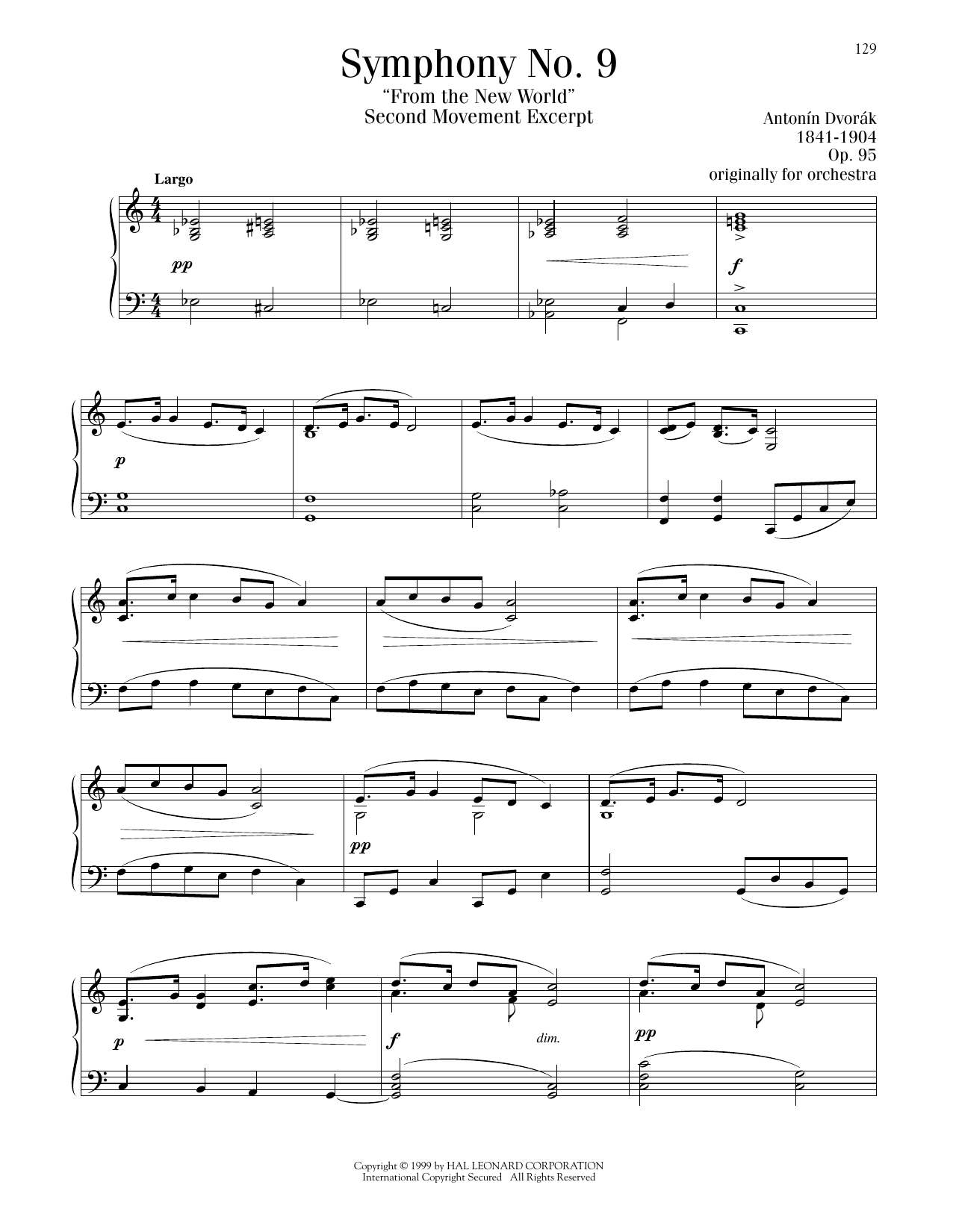 Antonin Dvorak Symphony No. 9 In E Minor (