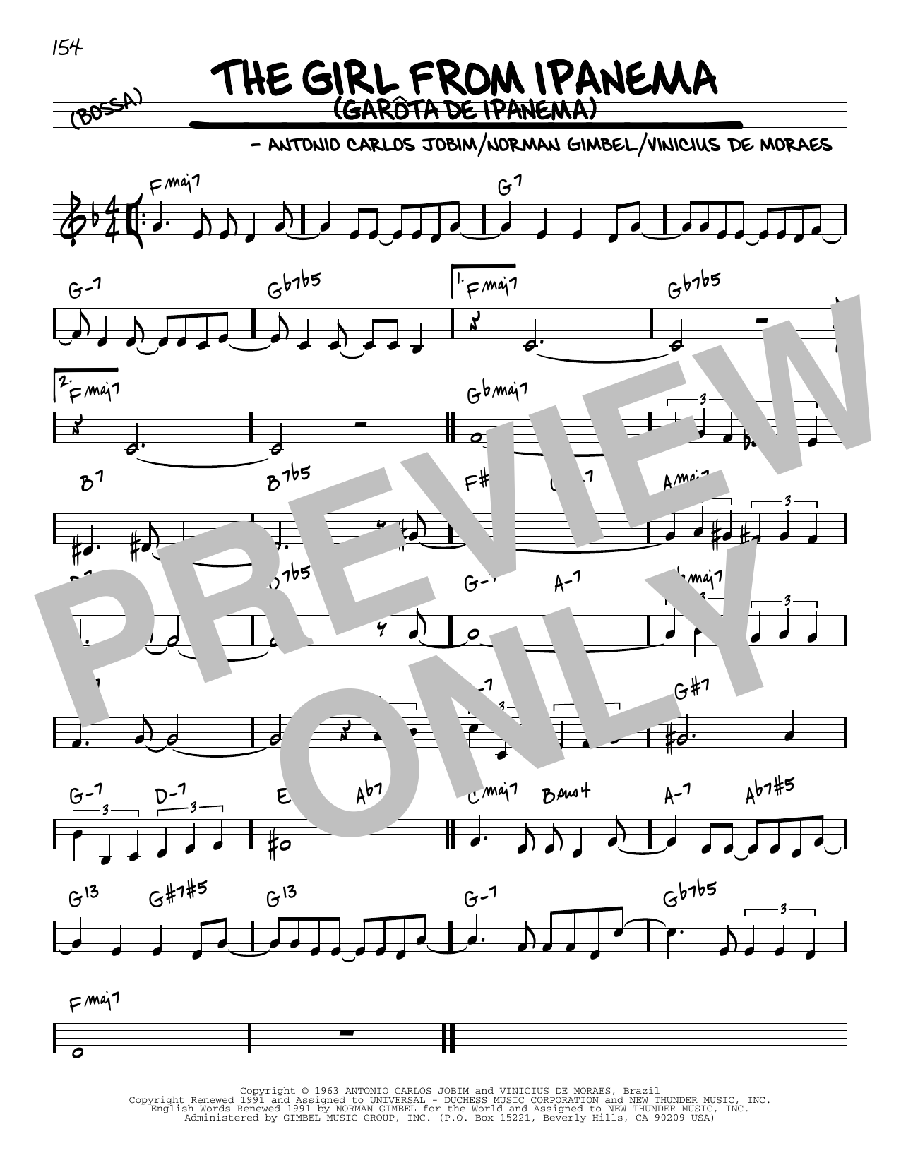 Antonio Carlos Jobim The Girl From Ipanema (Garota De Ipanema) [Reharmonized version] (arr. Jack Gras Sheet Music