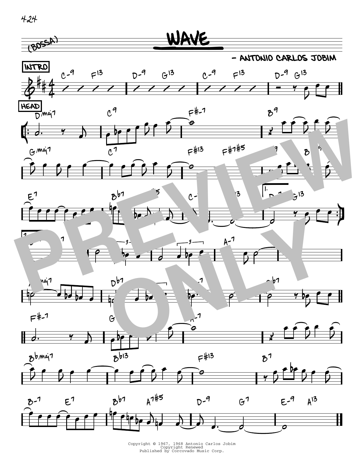 Antonio Carlos Jobim Wave [Reharmonized version] (arr. Jack Grassel) Sheet Music