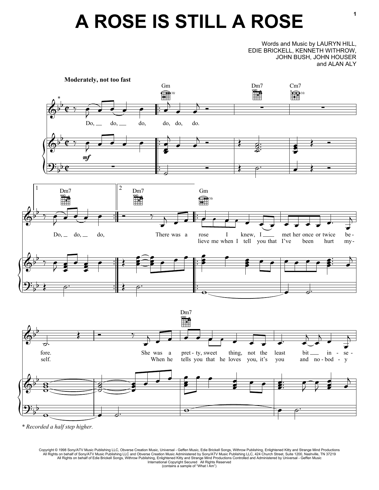Aretha Franklin A Rose Is Still A Rose Sheet Music