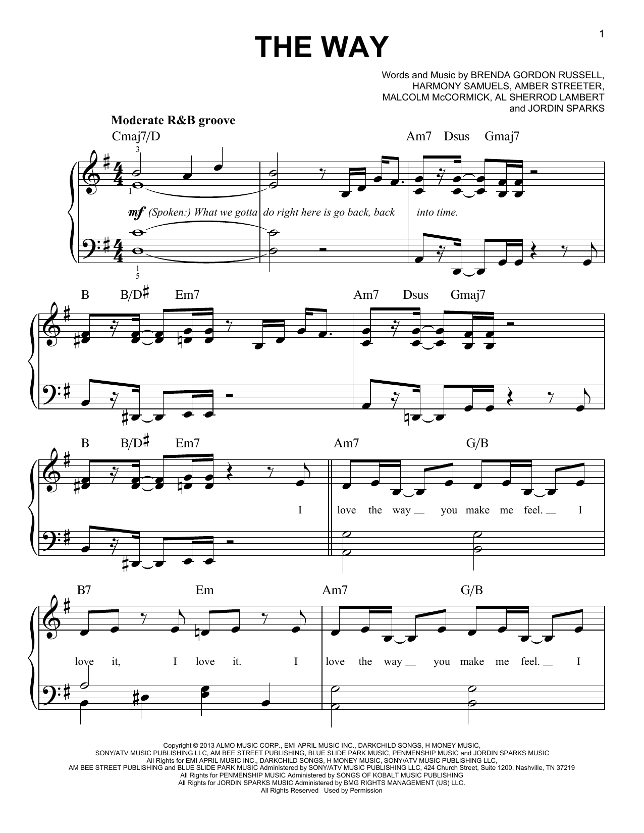 Ariana Grande The Way (feat. Mac Miller) Sheet Music