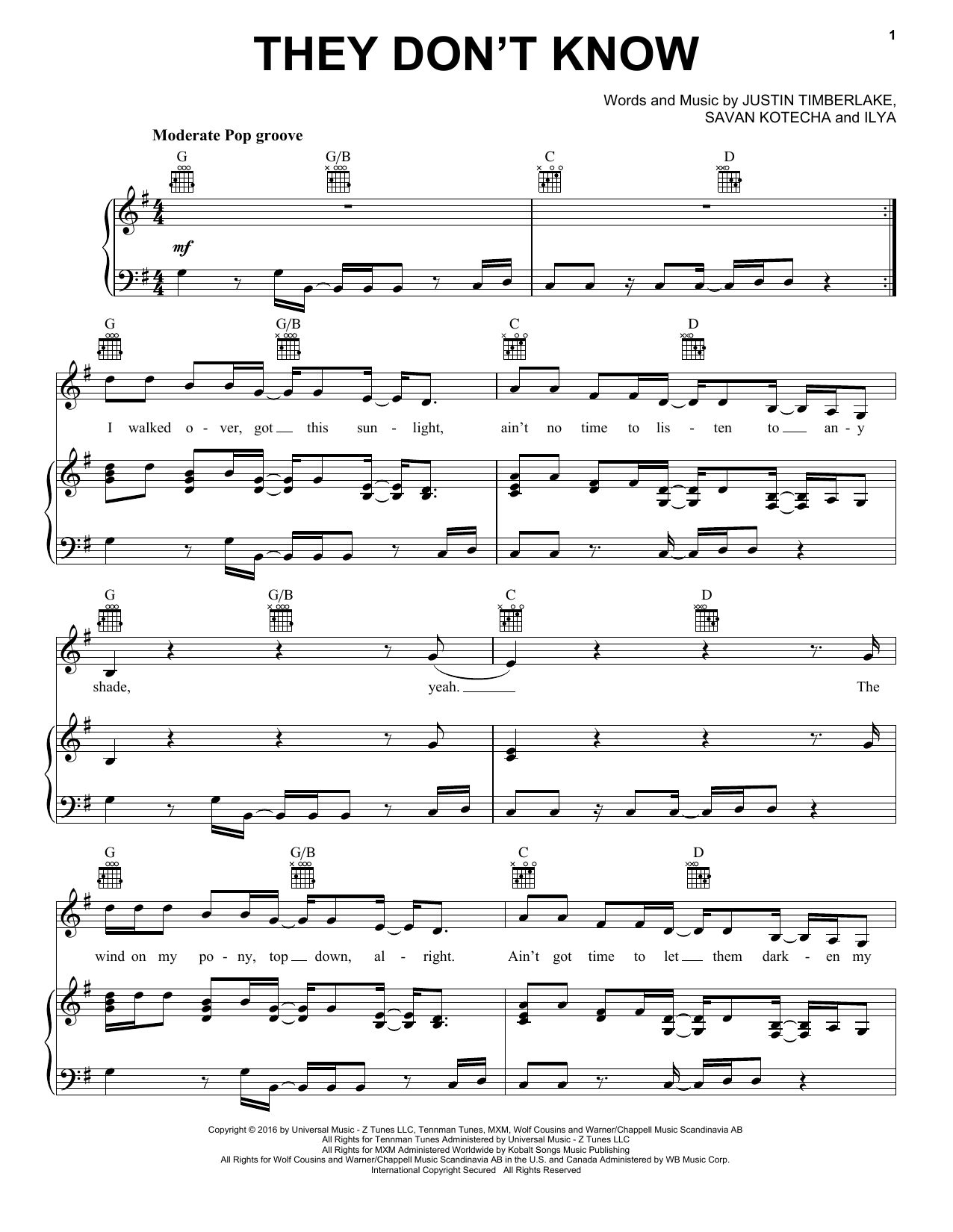 Ariana Grande They Don't Know Sheet Music