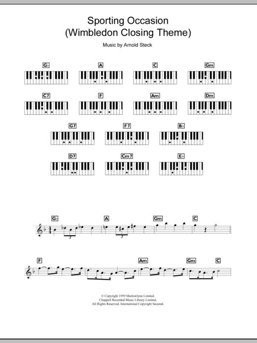 Arnold Steck Sporting Occasion (Wimbledon Closing Theme) Sheet Music