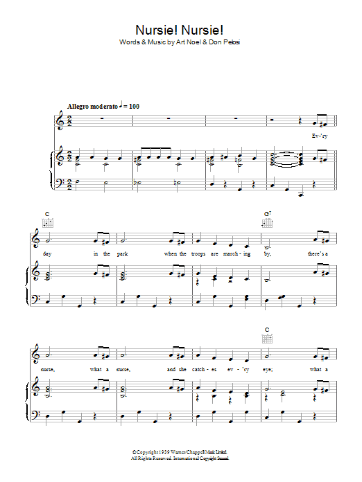 Art Noel Nursie Nursie Sheet Music