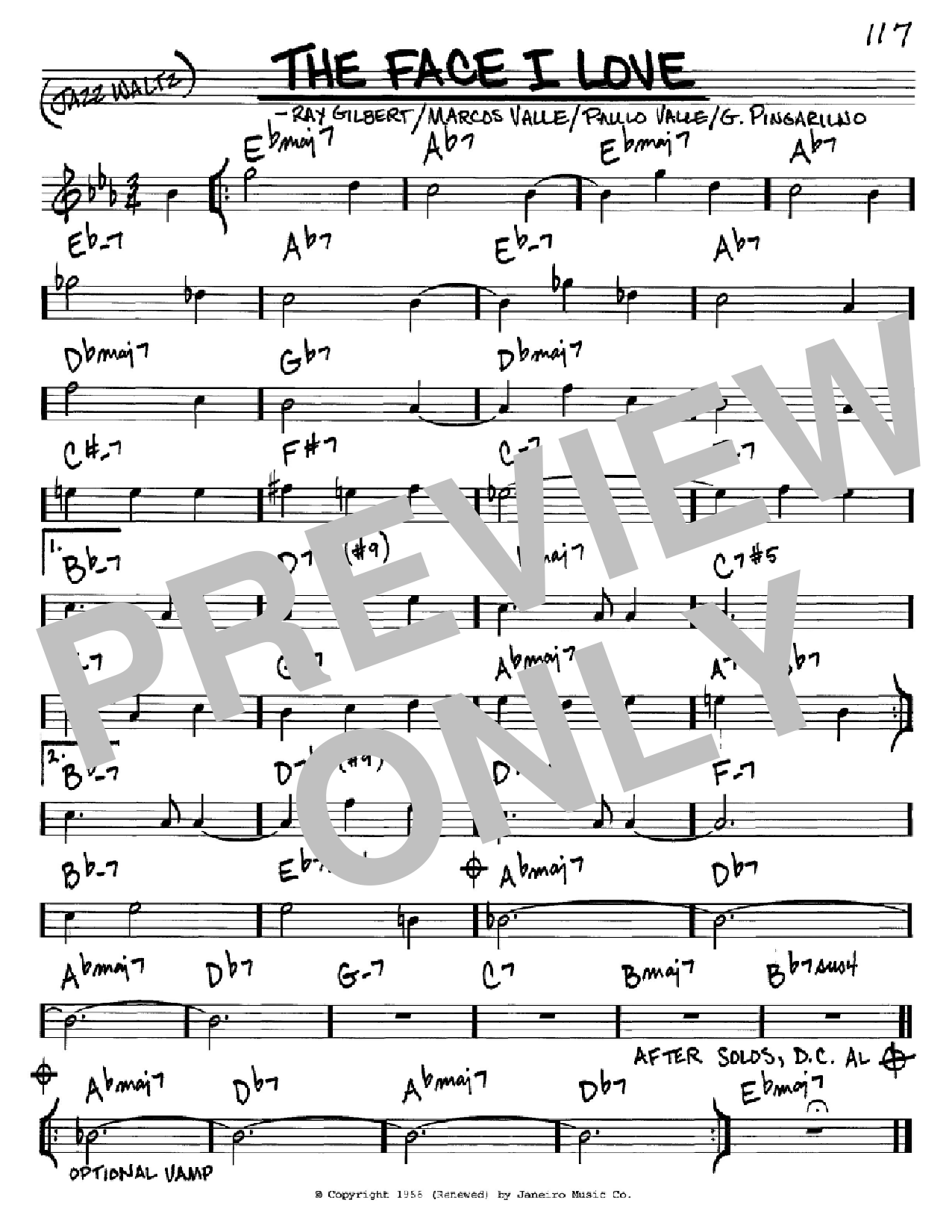 Astrud Gilberto The Face I Love Sheet Music