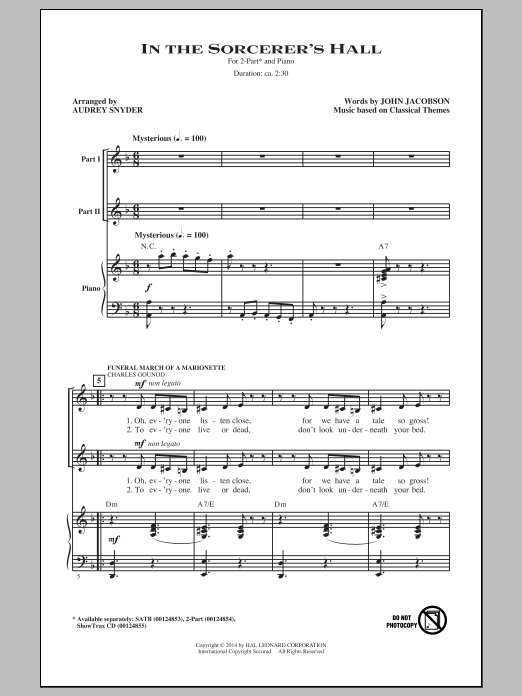 Audrey Snyder In The Sorcerer's Hall Sheet Music