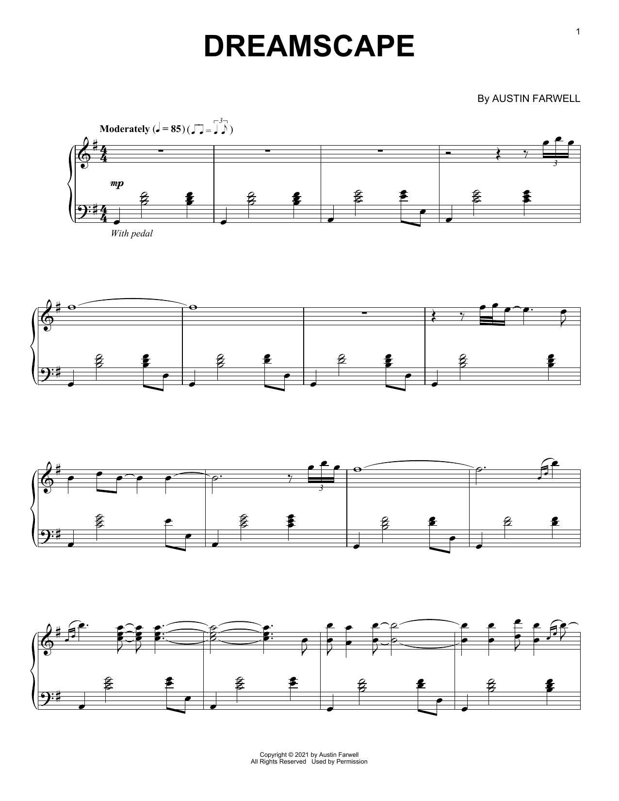 Austin Farwell Dreamscape Sheet Music