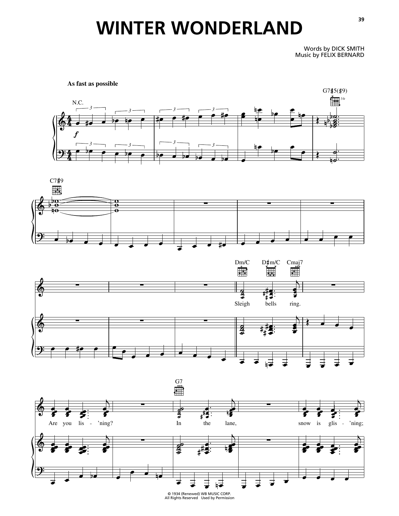 Avalon Winter Wonderland Sheet Music