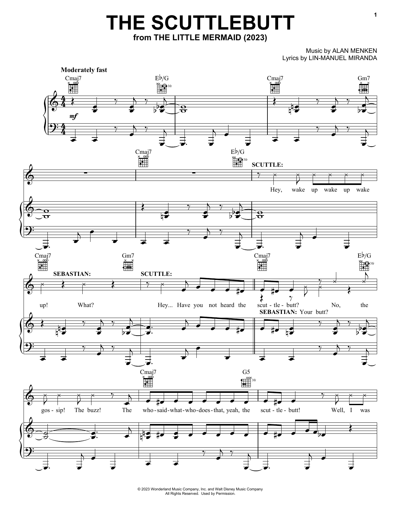Awkwafina and Daveed Diggs The Scuttlebutt (from The Little Mermaid) (2023) Sheet Music