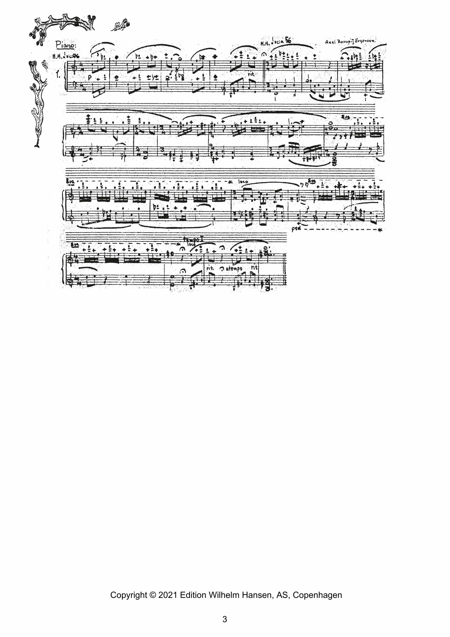 Axel Borup-J?sen Marina Skisser: Impressionistic Studies of the Sea Sheet Music
