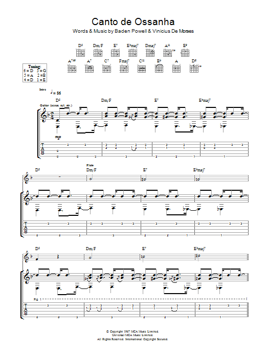 Baden Powell Canto De Ossanha Sheet Music