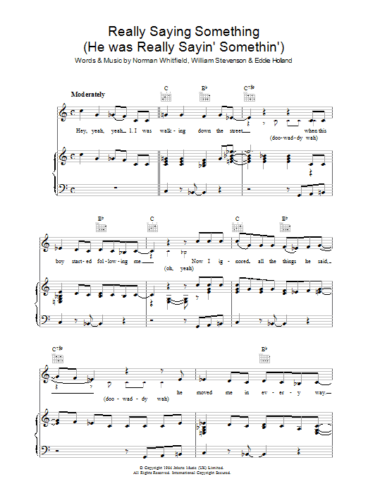 Bananarama He Was Really Saying Somethin' Sheet Music