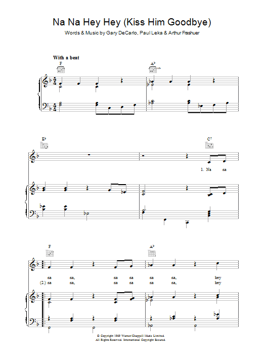 Bananarama Na Na Hey Hey Kiss Him Goodbye Sheet Music