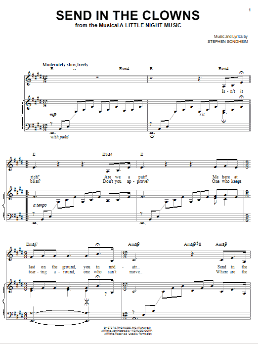 Barbra Streisand Send In The Clowns Sheet Music