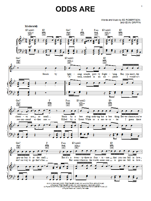 Barenaked Ladies Odds Are Sheet Music