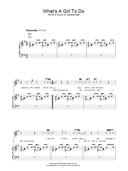 Bat For Lashes What's A Girl To Do Sheet Music