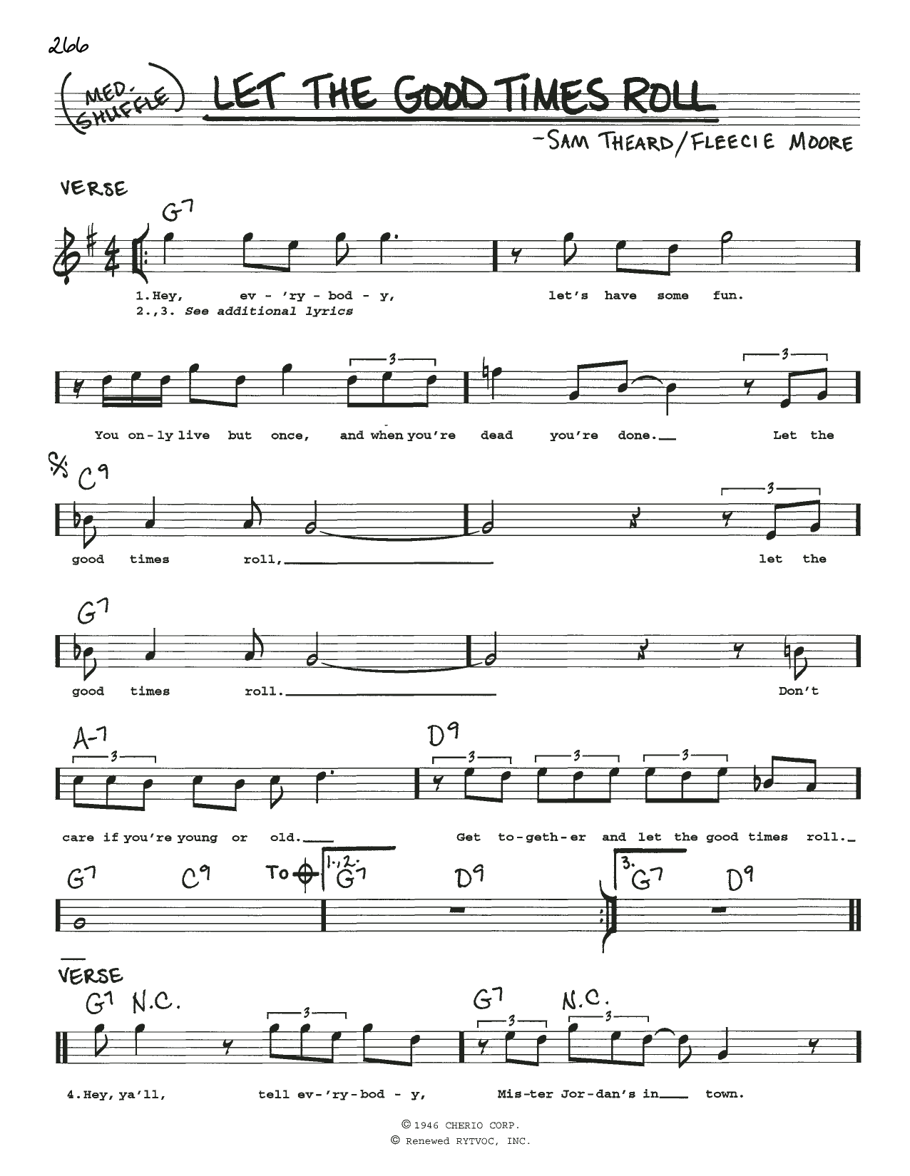 B.B. King Let The Good Times Roll Sheet Music