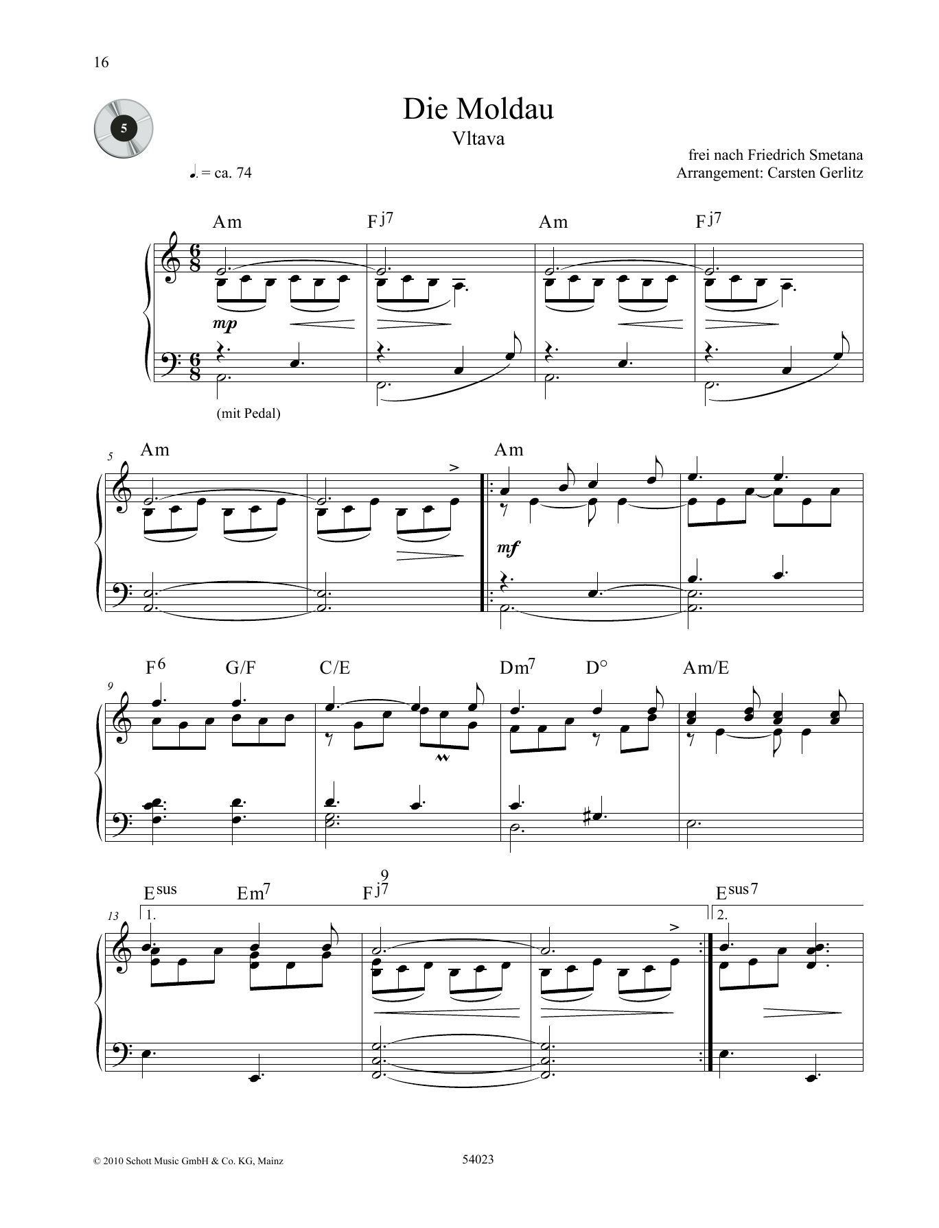 Bedrich Smetana Vltava Sheet Music