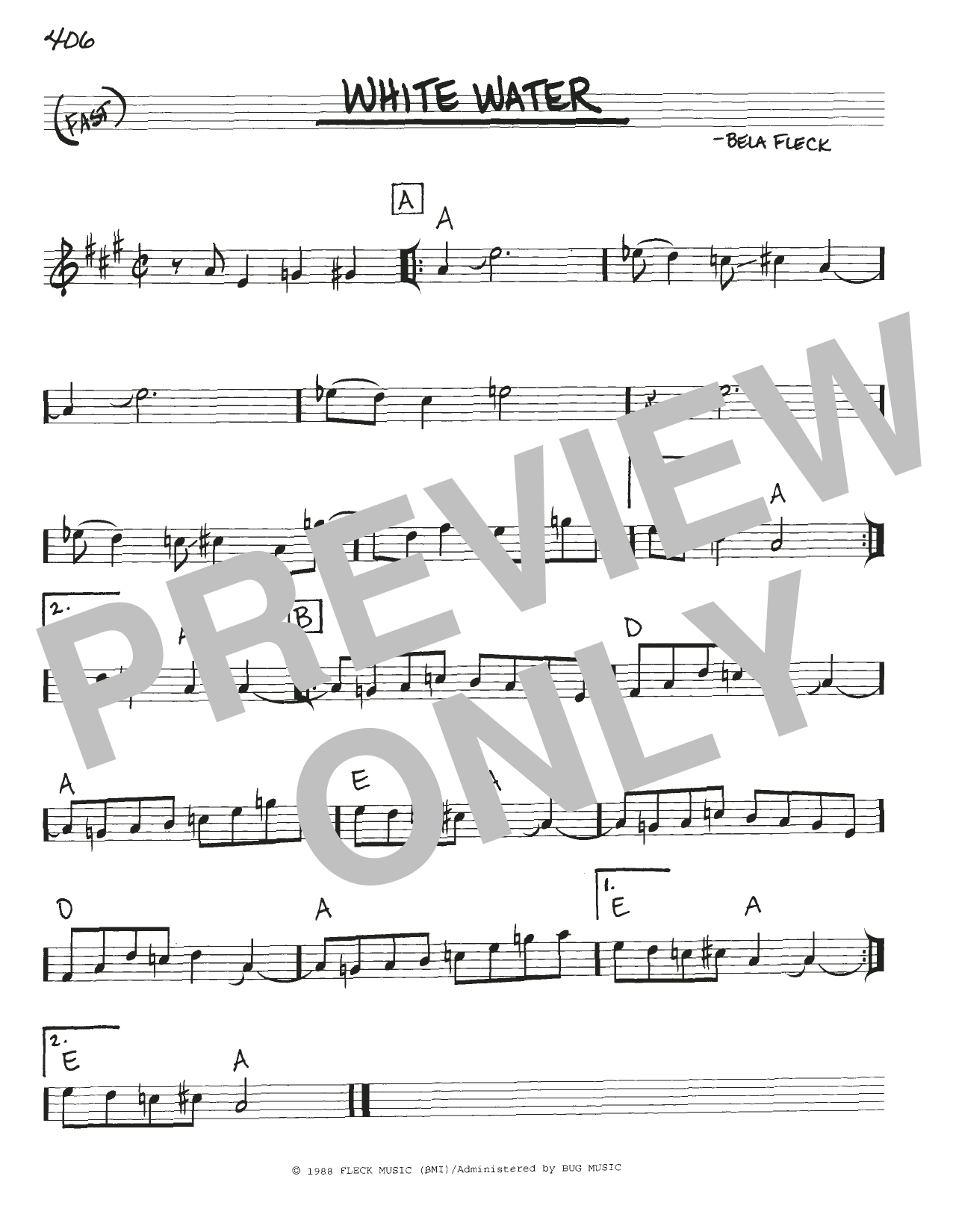 Bela Fleck White Water Sheet Music