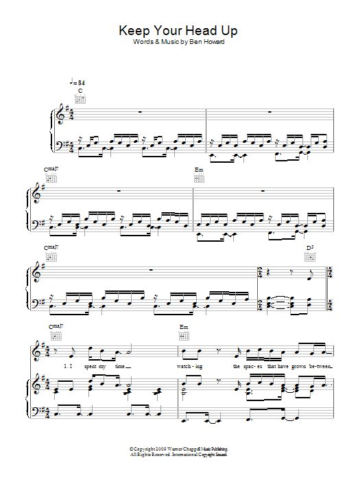 Ben Howard Keep Your Head Up Sheet Music