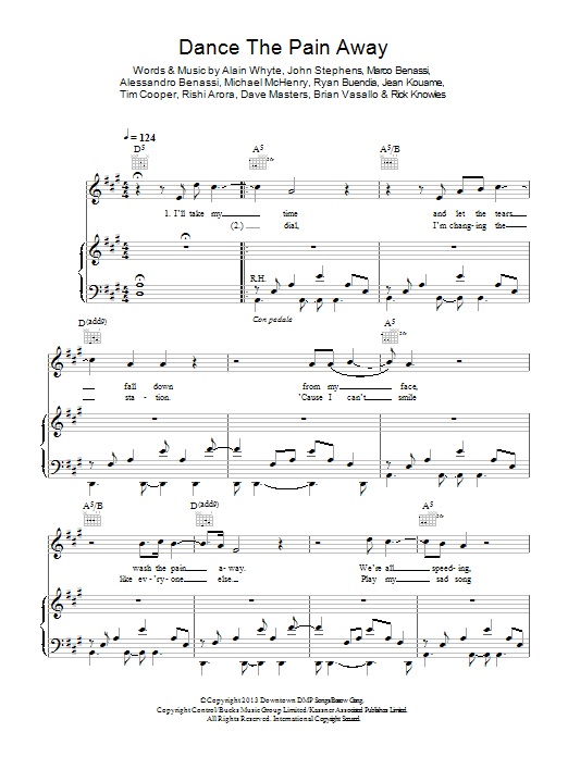 Benny Benassi featuring John Legend Dance The Pain Away Sheet Music