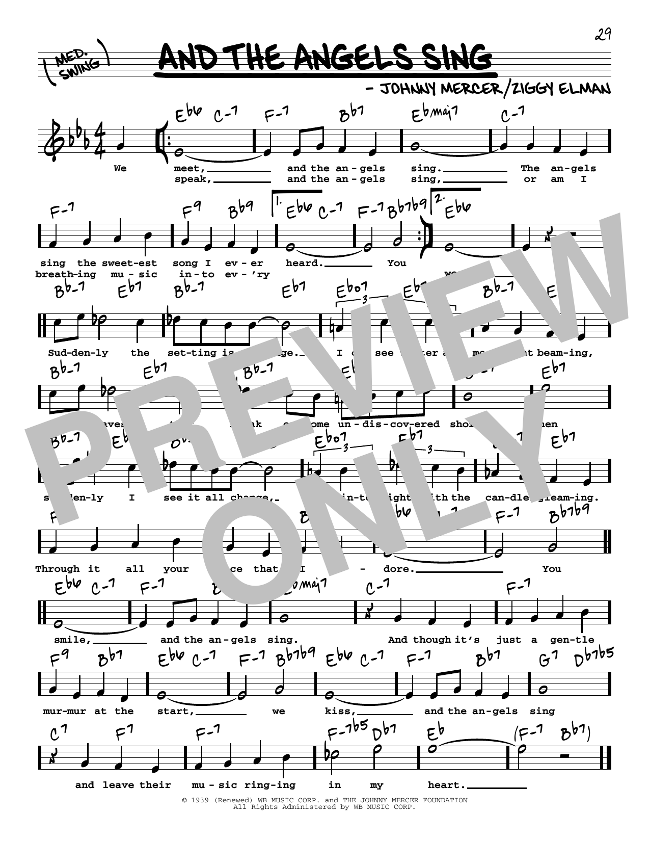 Benny Goodman And The Angels Sing (High Voice) Sheet Music