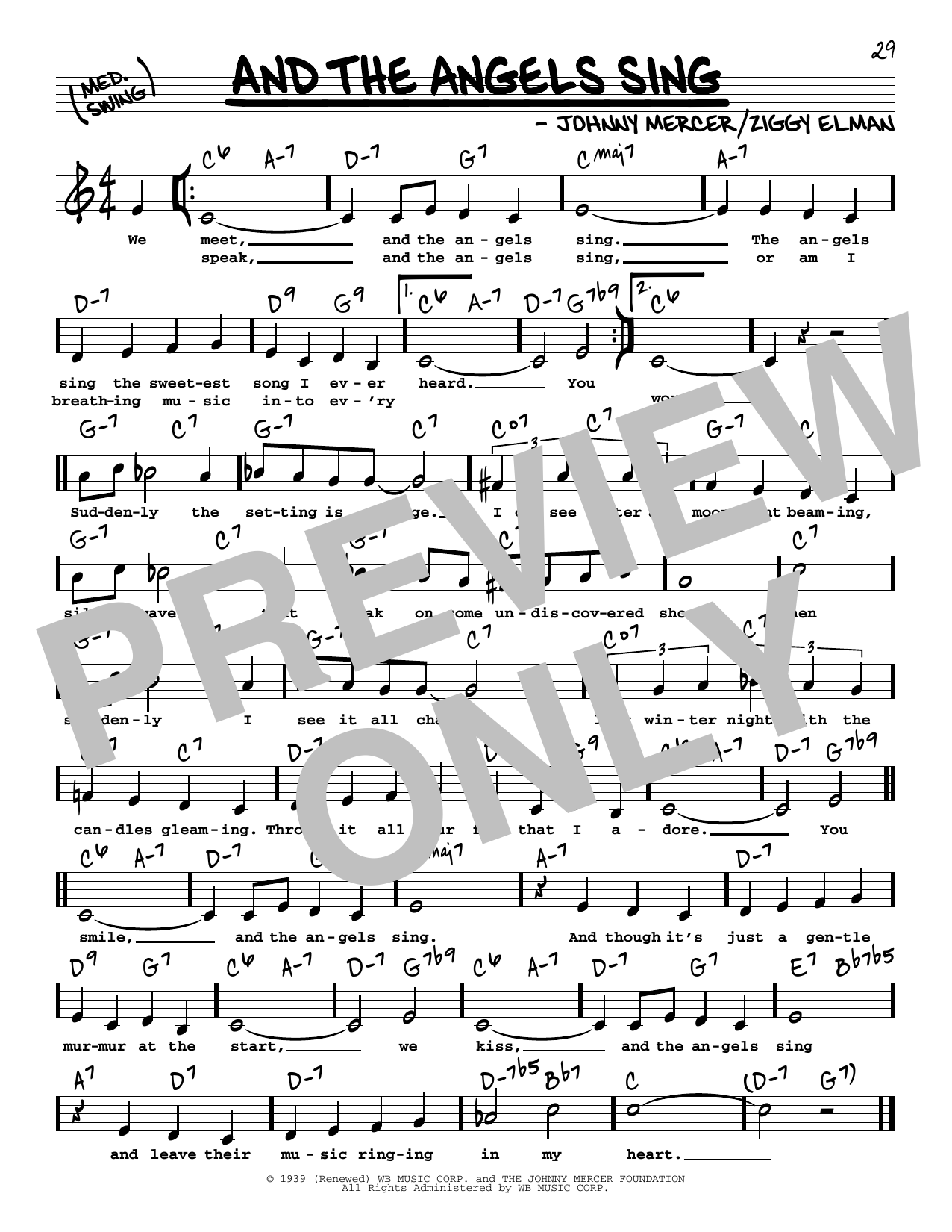 Benny Goodman And The Angels Sing (Low Voice) Sheet Music