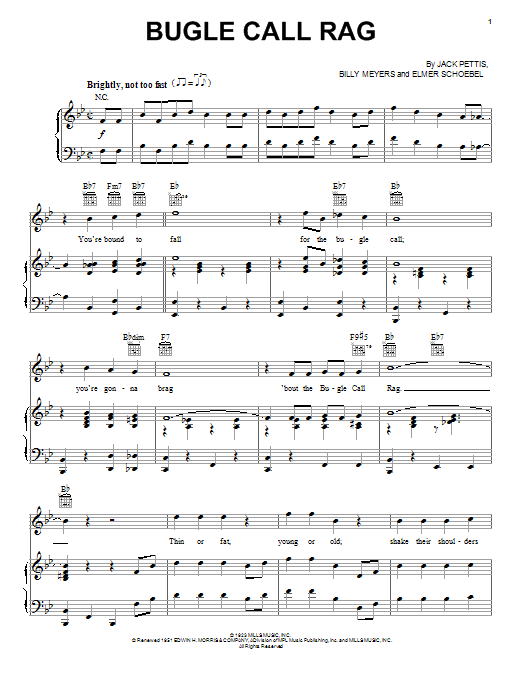 Benny Goodman Bugle Call Rag Sheet Music