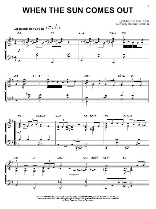 Benny Goodman When The Sun Comes Out (arr. Brent Edstrom) Sheet Music
