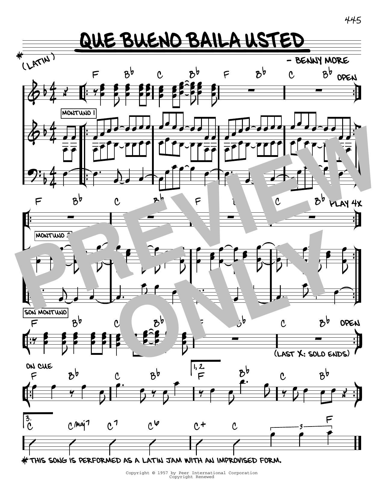 Benny More Que Bueno Baila Usted Sheet Music