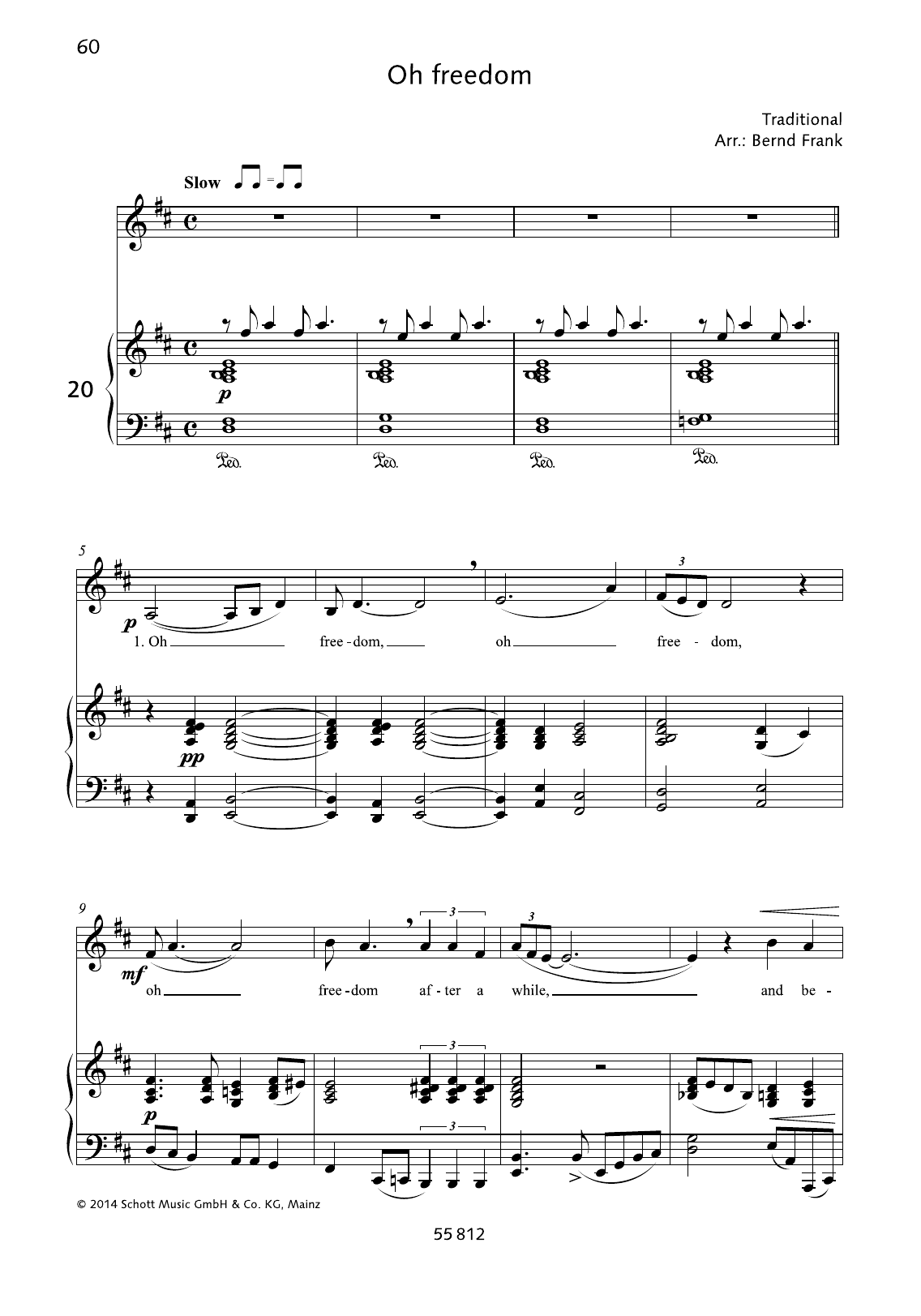 Bernd Frank Oh Freedom Sheet Music
