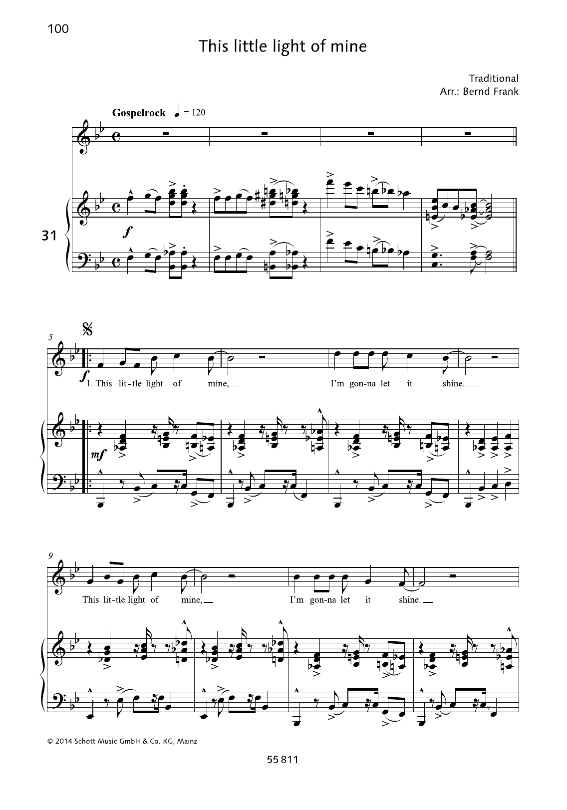Bernd Frank This Little Light of Mine Sheet Music