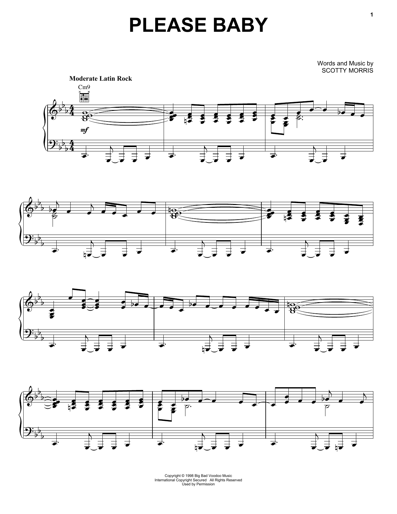 Big Bad Voodoo Daddy Please Baby Sheet Music