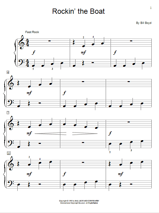 Bill Boyd Rockin' The Boat Sheet Music