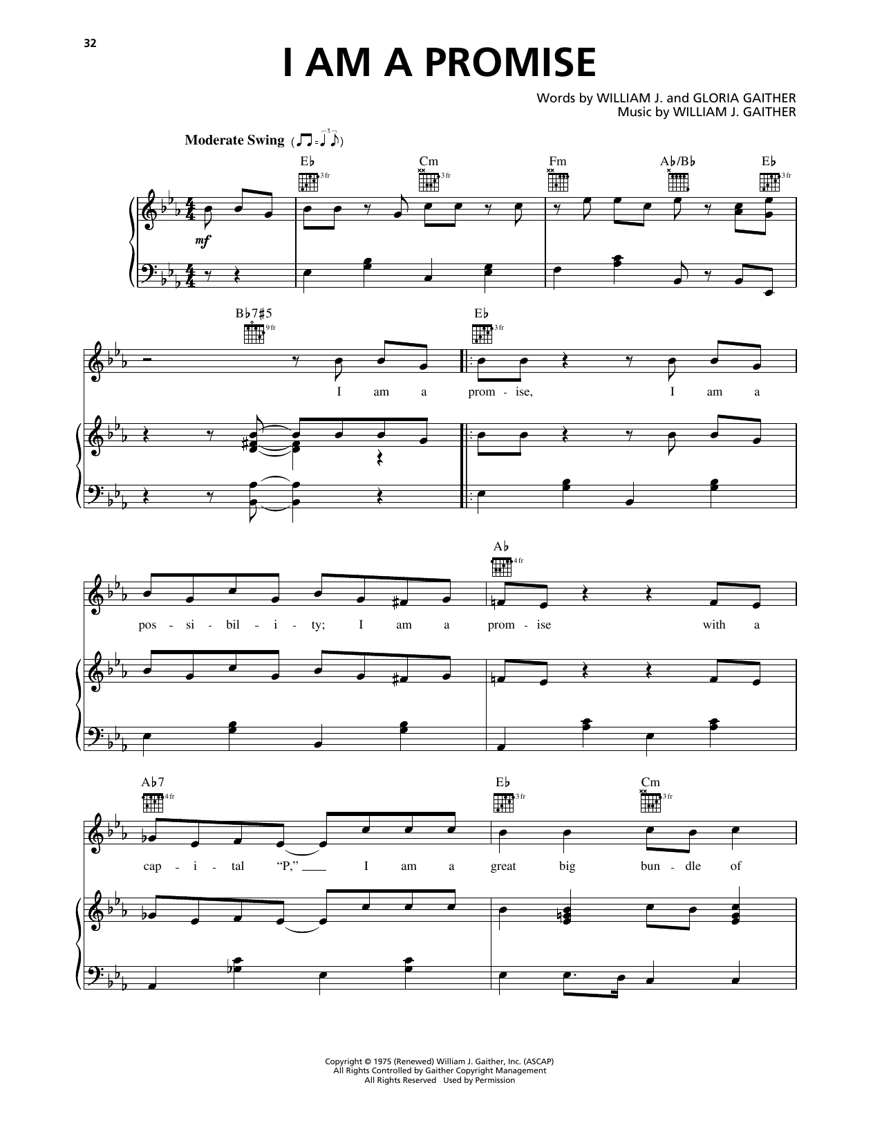 Bill Gaither I Am A Promise Sheet Music