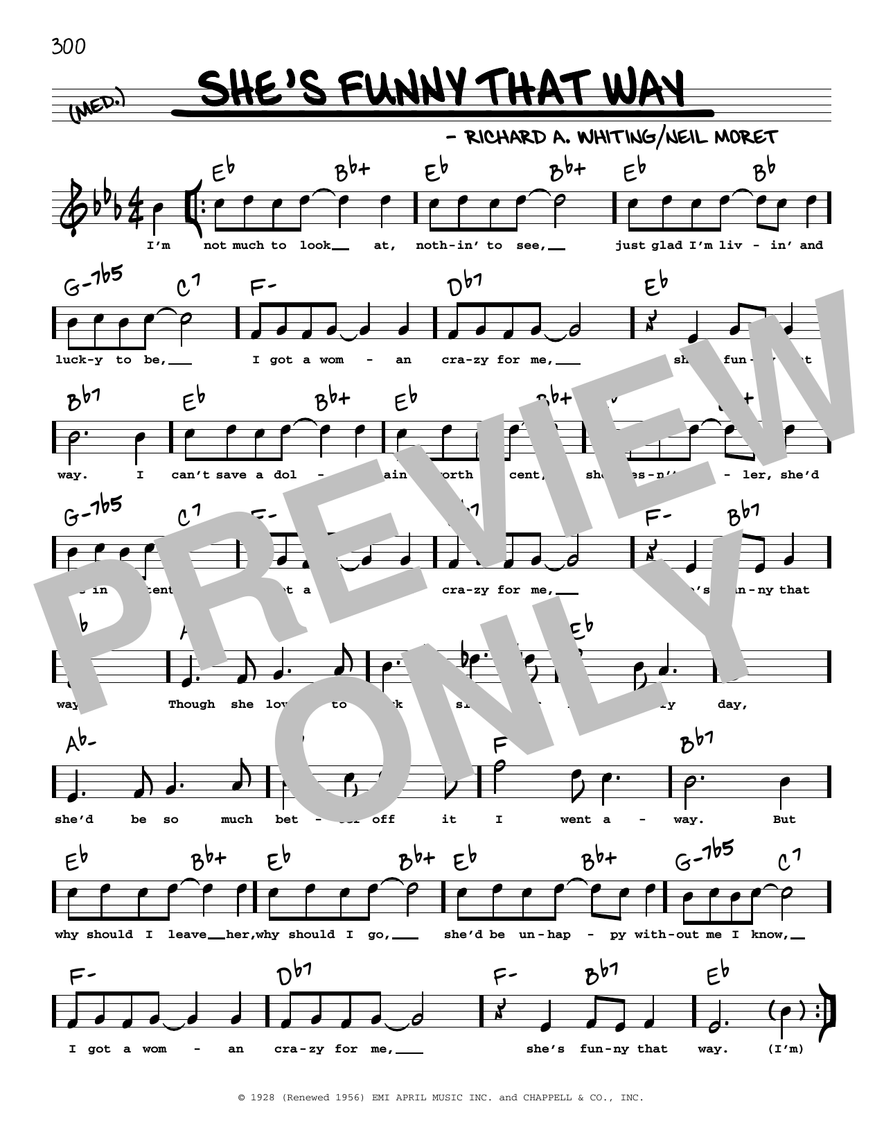 Billie Holiday She's Funny That Way (arr. Robert Rawlins) Sheet Music