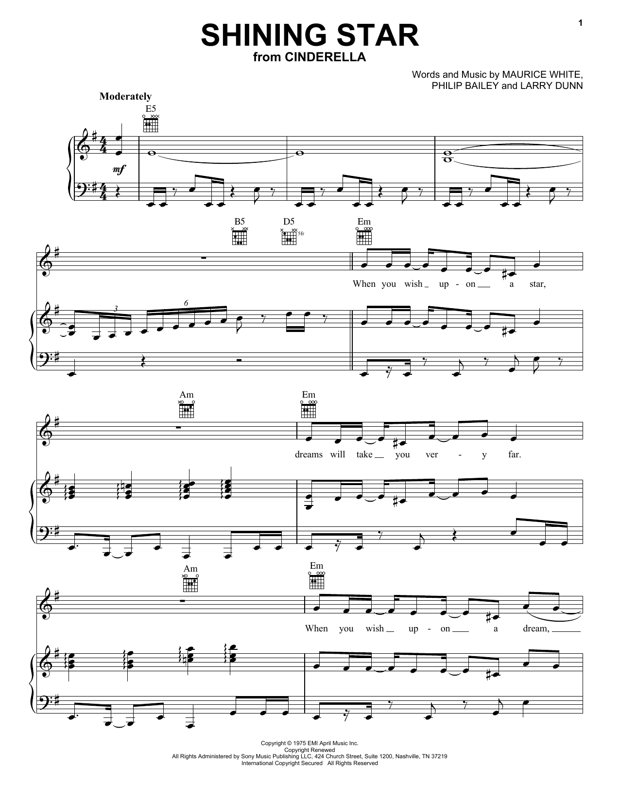 Billy Porter Shining Star (from the Amazon Original Movie Cinderella) Sheet Music