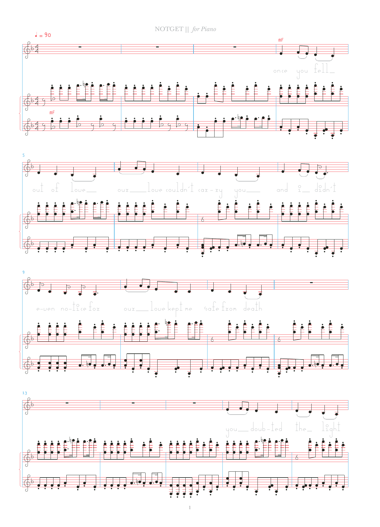 Bjork Notget Sheet Music
