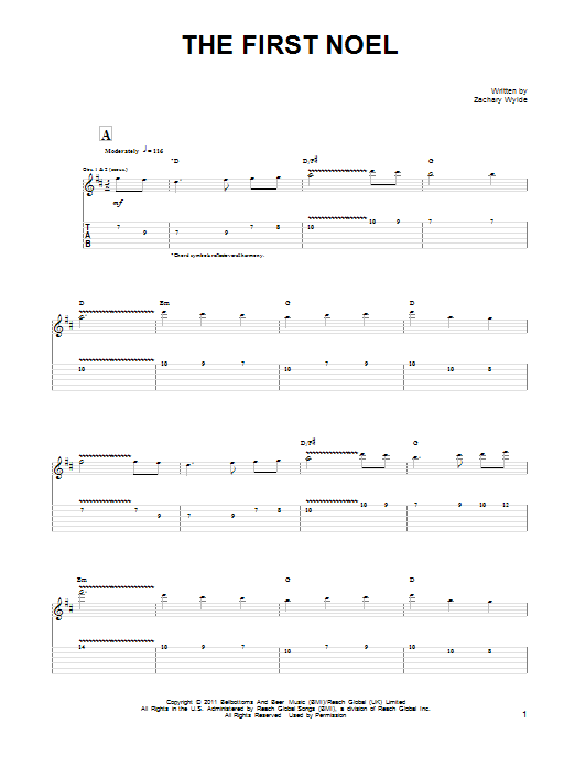 Black Label Society The First Noel Sheet Music