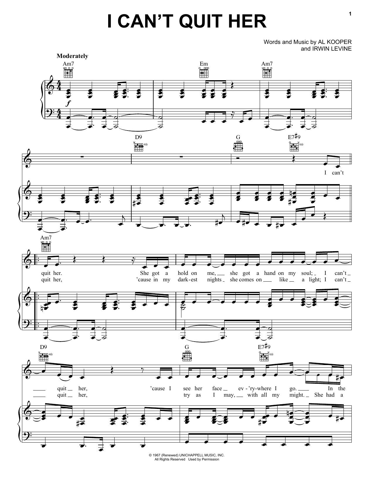 Blood, Sweat & Tears I Can't Quit Her Sheet Music
