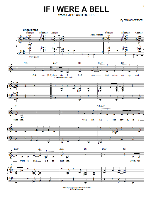 Blossom Dearie If I Were A Bell Sheet Music