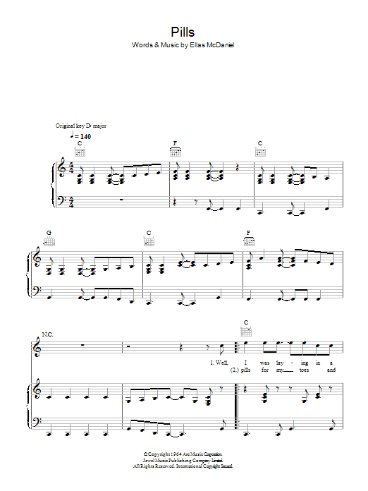 Bo Diddley Pills Sheet Music