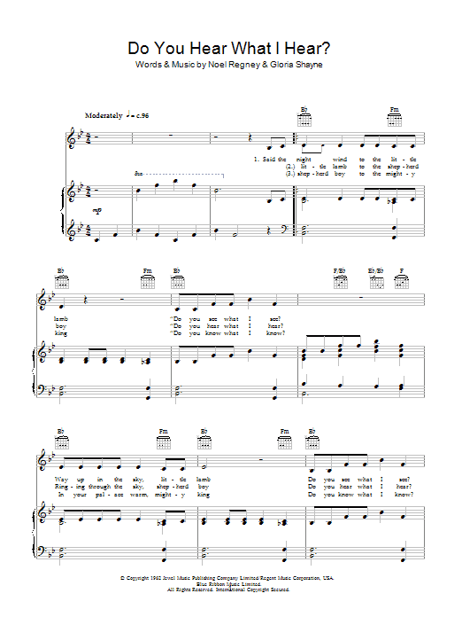Bob Dylan Do You Hear What I Hear Sheet Music
