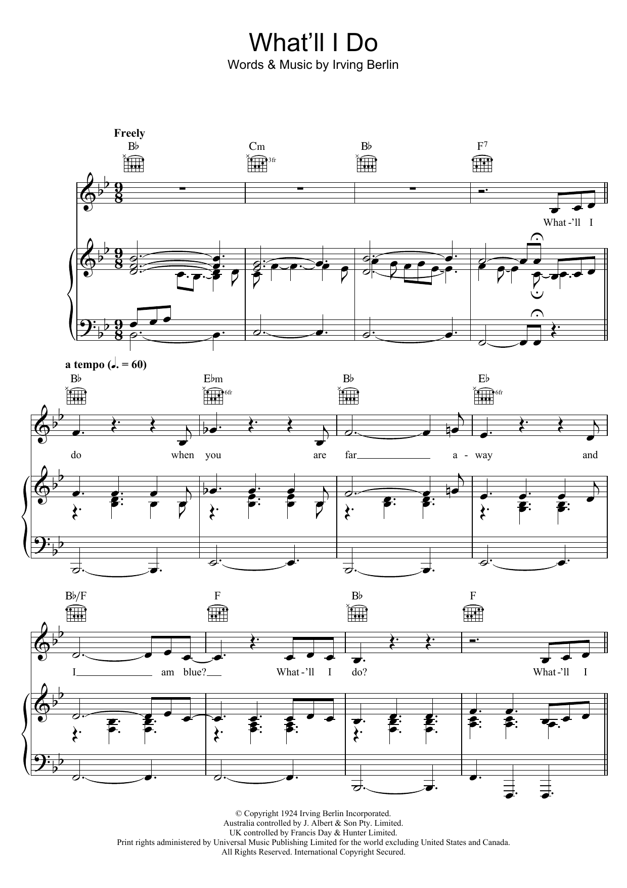 Bob Dylan What'll I Do Sheet Music