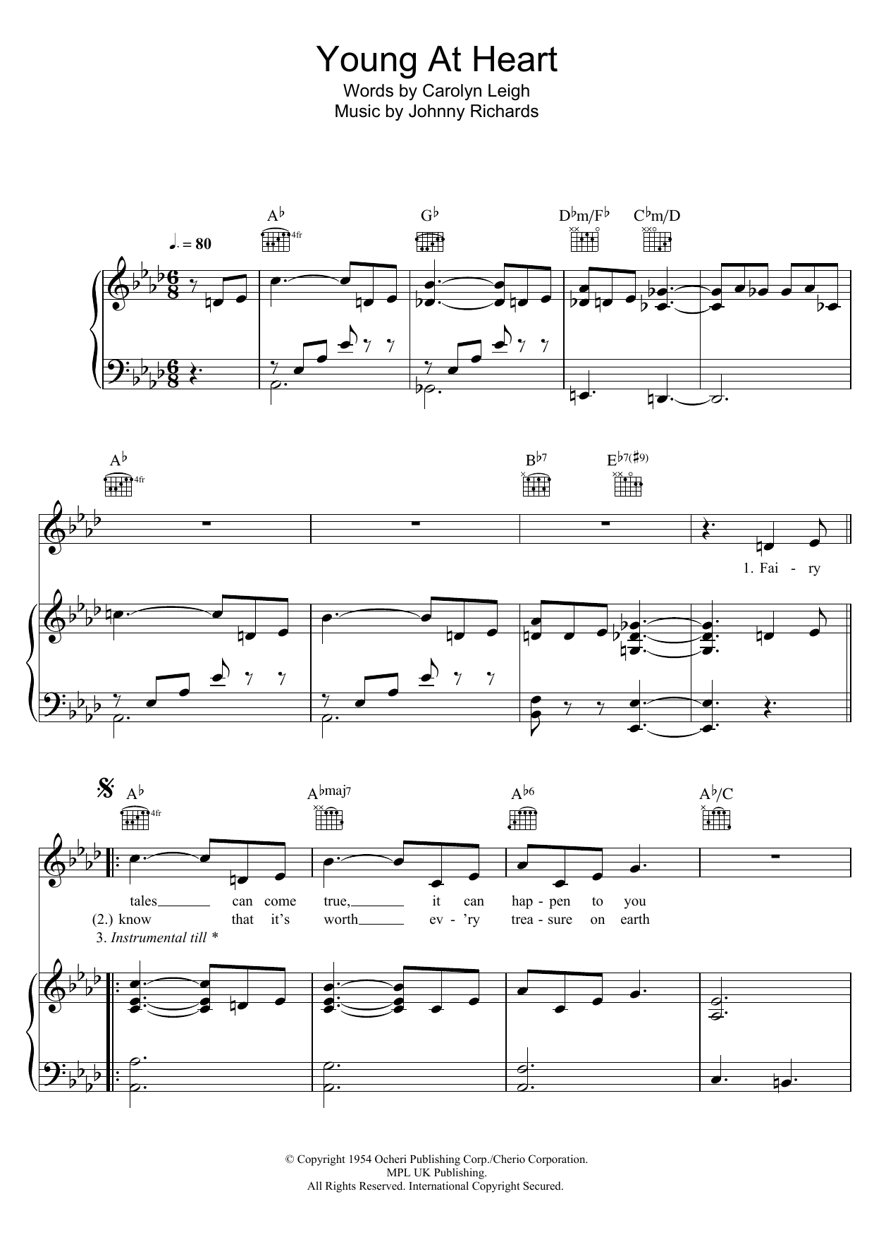 Bob Dylan Young At Heart Sheet Music