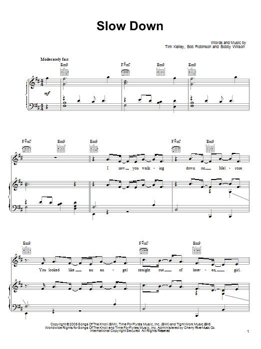 Bobby Valentino Slow Down Sheet Music
