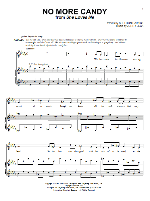 Bock & Harnick No More Candy Sheet Music