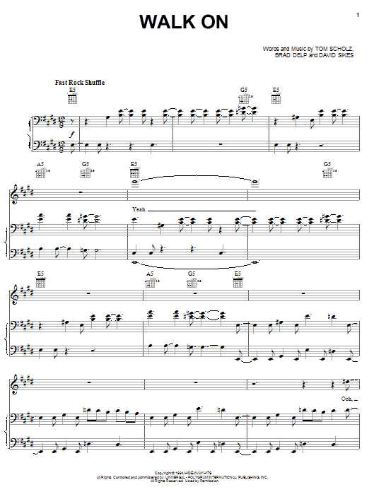 Boston Walk On Sheet Music