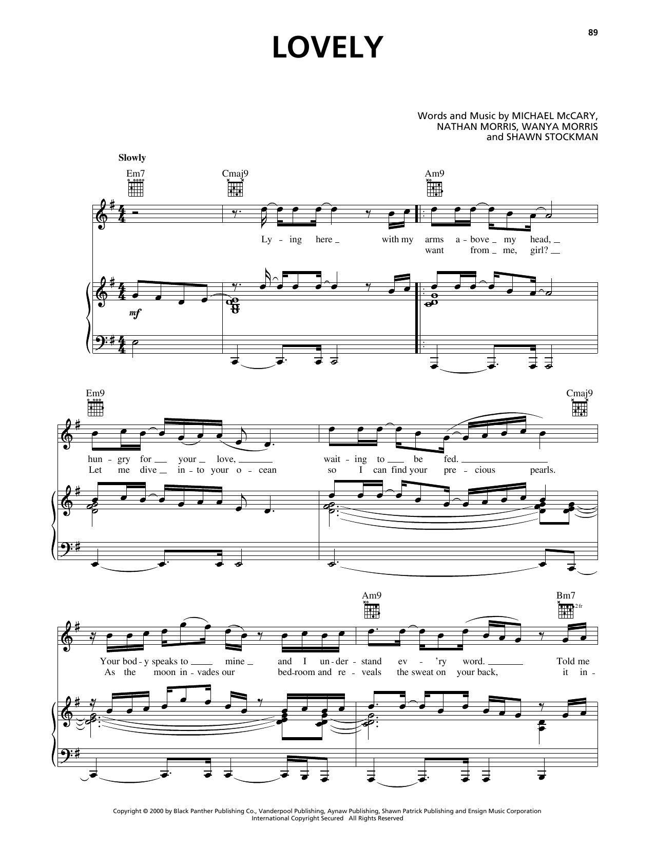 Boyz II Men Lovely Sheet Music